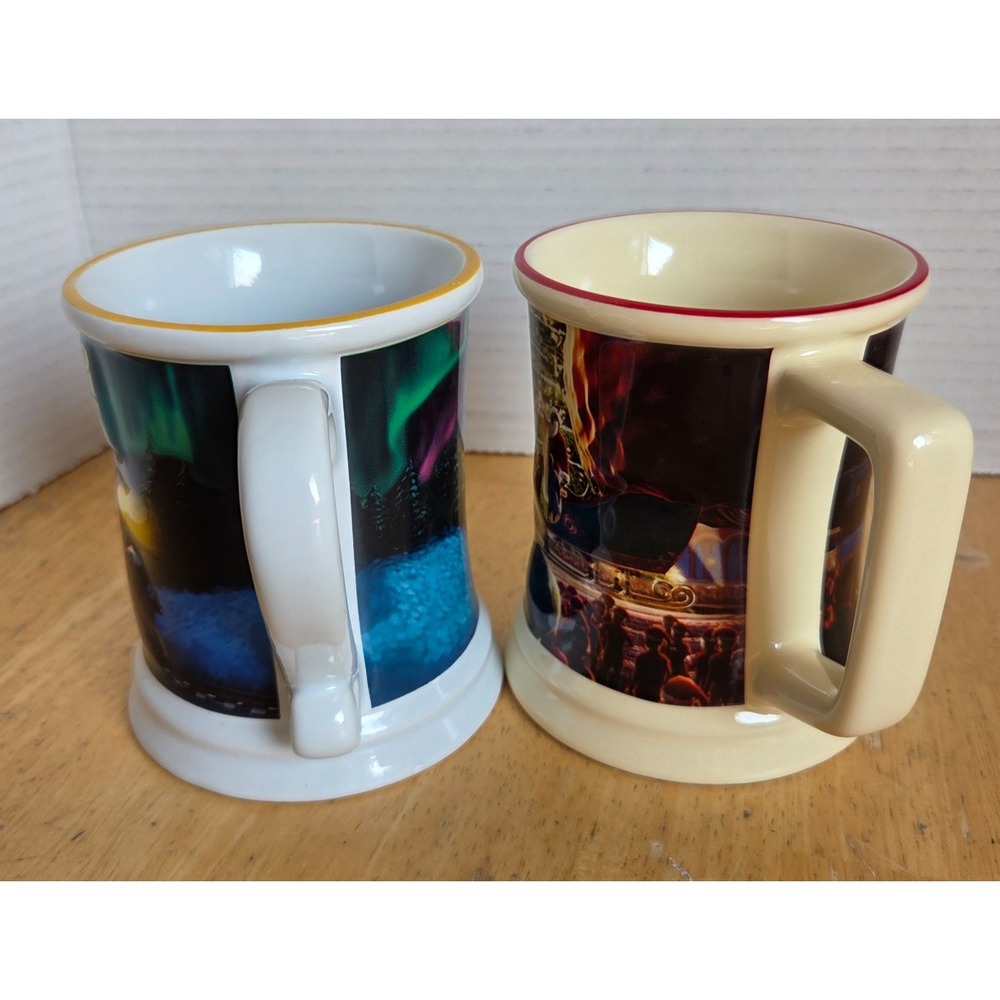 Warner Bros. The Polar Express Movie Train Ride 3D Embossed Ceramic Mug Set of 2 - Picture 5 of 16